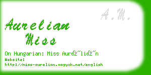 aurelian miss business card
